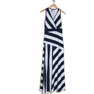 GO Couture Striped Maxi Dress